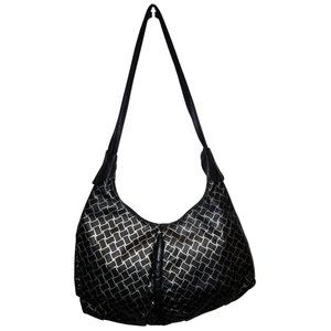 Handbag Women Leather Mark Lauren Crescent Gold Geometric Design Hobo